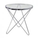 Theo 2 Lamp Table In Clear Glass Top And Chrome