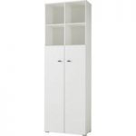 Montreal Home Office Cabinet In White With 2 Shelf And 2 Door