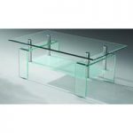 Palmer Glass Coffee Table With Frosted Undershelf