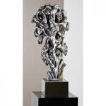 Fantastic Sculpture In Silver With Black Base