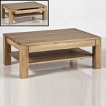 Messina Coffee Table In Bianco Oak With Undershelf And Drawer