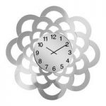 Baltic Modern Wall Clock In Glass With Mirrored Sunflower