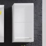 Bora Wall Mounted Storage Cabinet In White With High Gloss Front