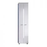 Nightlife Bathroom Cupboard In White With Gloss Fronts And LED