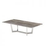 Chrysla Coffee Table In Marble Top With Stainless Steel Base