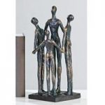 Group Sculpture In Bronce With Black Base
