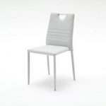 Meda Dining Chair In Grey Tubular With PU Coated