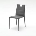Meda Dining Chair In Anthracite Tubular With PU Coated