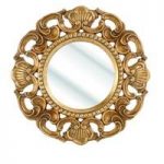 Roco Wall Mirror With Round Gold Frame
