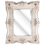 Montigo Ornate Wall Mirror In An Ivory Frame