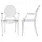 Lilly Clear Dining Room Chair A Pair