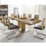 Cuneo Extendable Dining Table Rectangular In Bianco 8 Chairs
