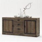 Norfolk Wooden Sideboard With Drawers Pine Antique Brown