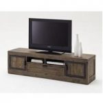 Norfolk TV Stand Pine Antique Brown Finish With Drawer