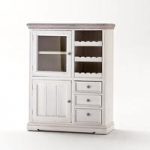Opal Display Cabinet With Wine Rack And Glass Cabinet