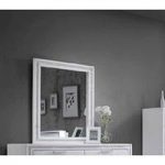 Christie Bedroom Mirror in White With Diamante Design