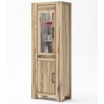 Sussex Display Cabinet Solid Wild Oak Right Side With Led Light