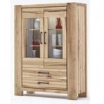Sussex Display Cabinet Solid Wild Oak With Led Light