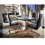 West Extendable Dining Table 6 Lana Chairs