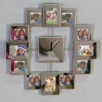 Family Time Photograph Display Wall Clock In Silver