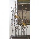Albero Ornament With Bronce Finish 2 Birds in Metal Branches