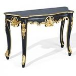 Royal Vintage Console Table Baroque Style In Black And Gold