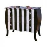 Baroque Style Chest Of Drawers Stripe Design