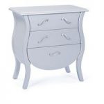 India Style Baroque Chest Of Drawers Painted Silver