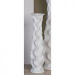 Wellen Vase In Ceramic White
