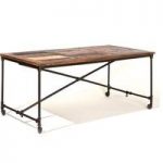 Natural Look Solid mango Wooden Dining Table
