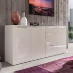 Smart Sideboard Large In White With 3 High Gloss Doors