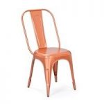 Aix Stackable Metal Dining Chair In Copper