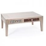 Metalic Coffee Table with Two Drawers