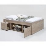 Karly Double Bed In Canadian Oak With Extendable Bedside Table
