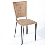 Rosi Dining Chair Canvas French Design Metal Frame Set Of Two