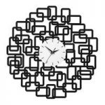 Gracie Wall Clock In Black Metal With Squares Design