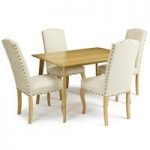 Wilmington Dining Table Large In Oak With 6 Madeline Chairs