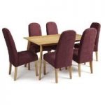 Wilmington Dining Table Large In Oak With 6 Jennifer Chairs