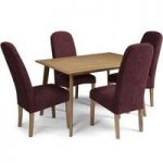 Wilmington Dining Table Large In Oak With 4 Jennifer Chairs