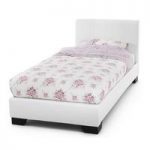 Parmense Upholstered Bed In White Faux Leather
