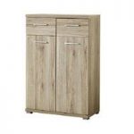 Elina Shoe Cabinet In Sanremo Oak With 2 Doors and 2 Drawers