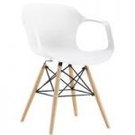 Chester Dining Chair In White With Solid Wood Legs