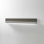 Libya Wide Wall Mount Display Shelf In White Gloss Grey With LED