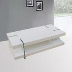 Armenia Coffee Table In White High Gloss With Glass Legs