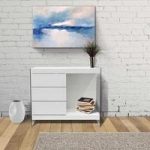 Armenia Small Sideboard In White High Gloss With Glass Legs