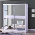 Stirling Sliding Wardrobe In White Gloss With 2 Mirror Doors
