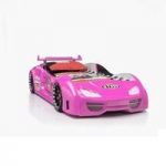 GT999 Girl’s Car Bed In Pink With Spoiler And LED on Wheels