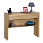 Peora Wooden Console Table In Oak With 1 Drawer