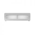 Estonia LCD TV Stand In Lacquered White With Storage