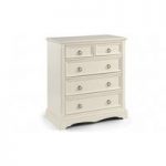 La Monte Chest of Drawers In Smooth Stone White With 3+2 Drawers